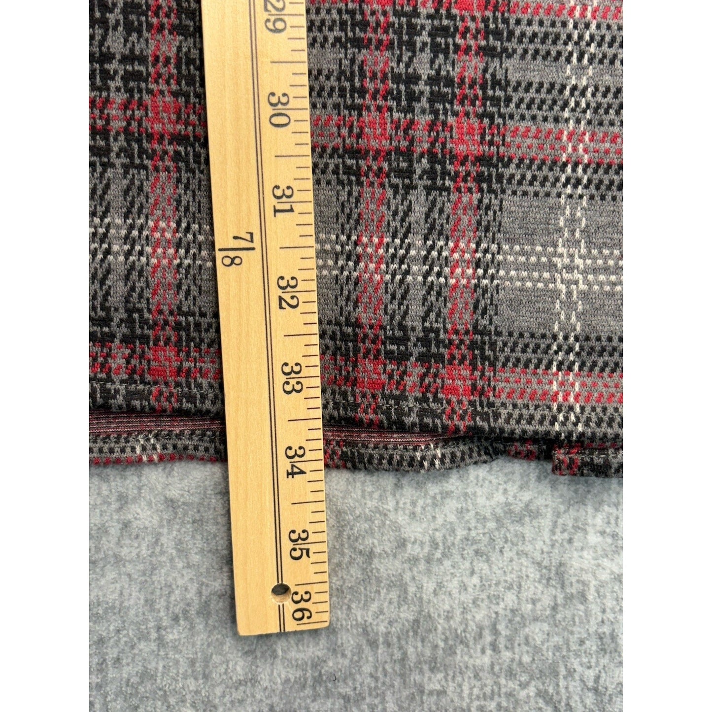 NWT ROWM Big Tall Men's Flannel 3XT Gray, Red, White, Black Button Down Long Slv
