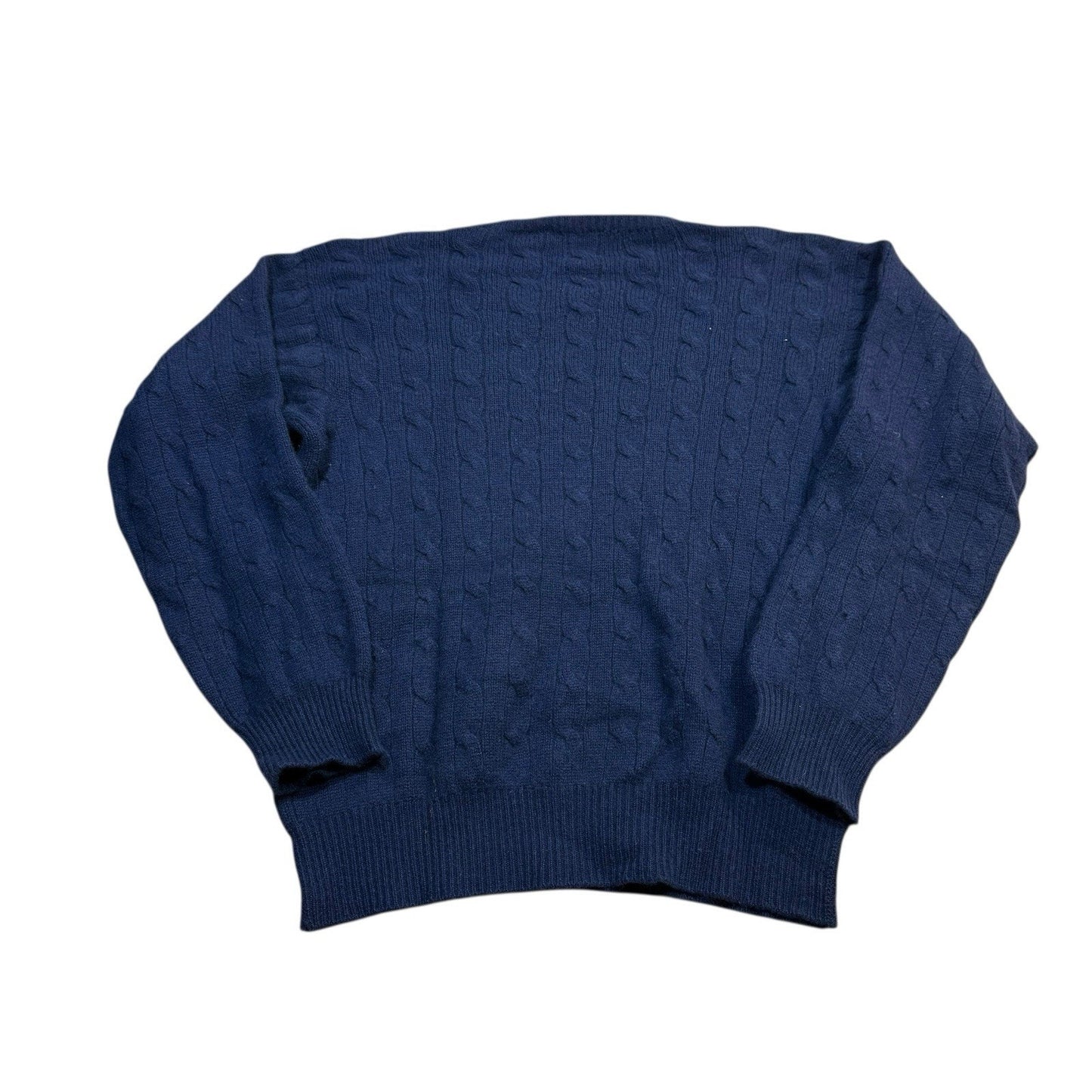 VTG Ralph Lauren Women’s 100% Cashmere Sweater Navy Blue Size Medium