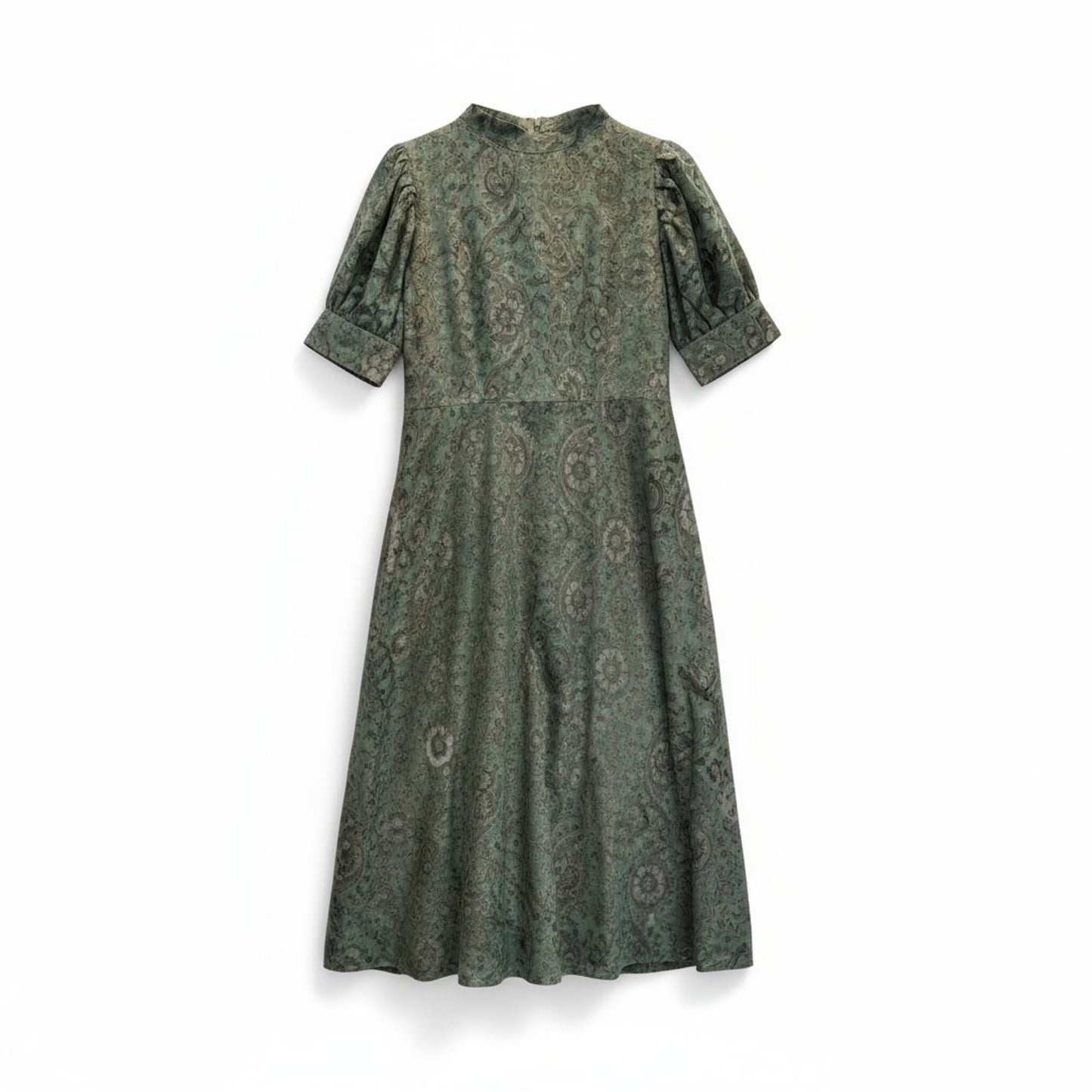 BURU Penny Day Gown Puff Sleeve Olive Eyelet Dress NWT Size Large MSRP $328 Women's