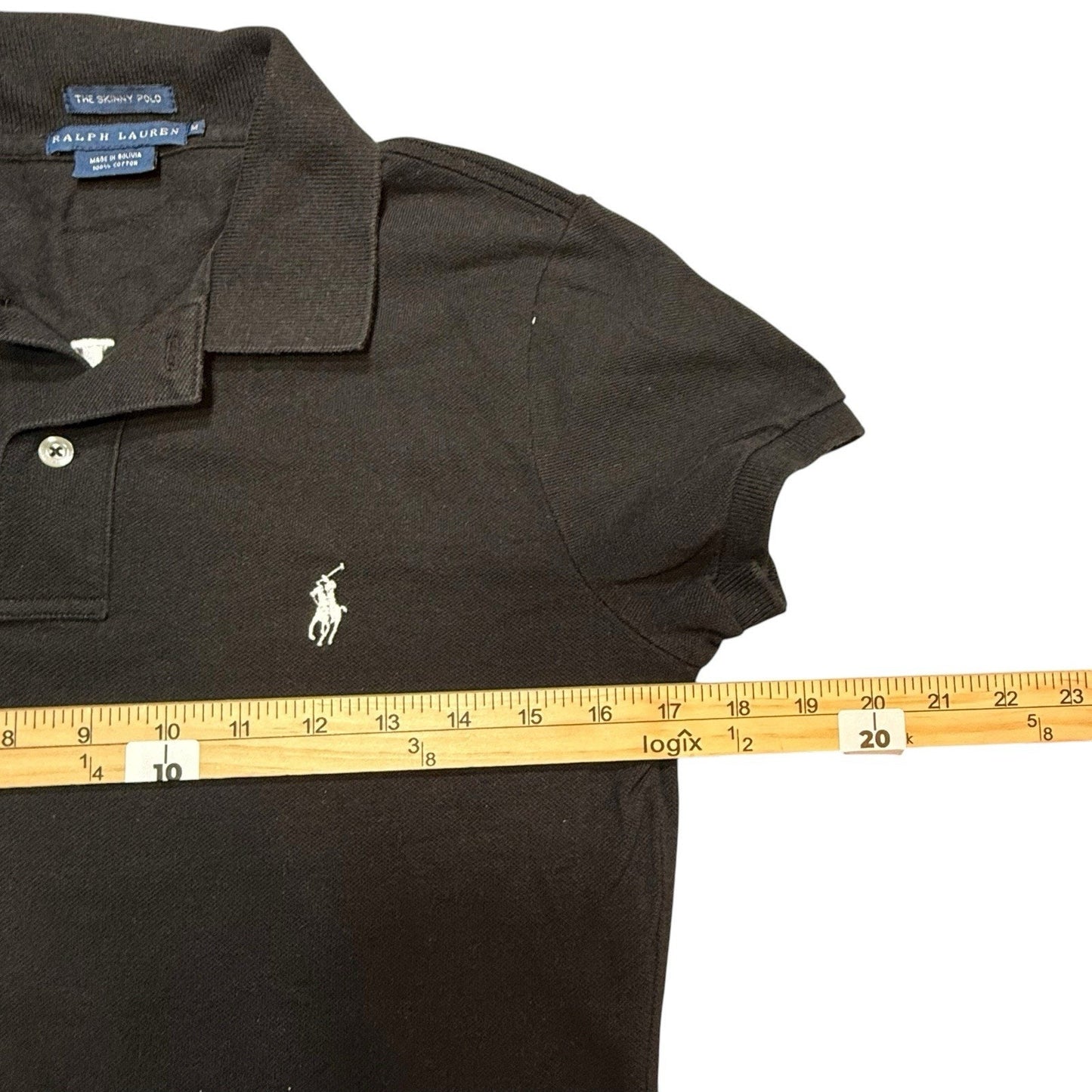 Vintage Polo Ralph Lauren Haiti Relief Women’s Polo Shirt Button-Up Black Size M Rare Logo