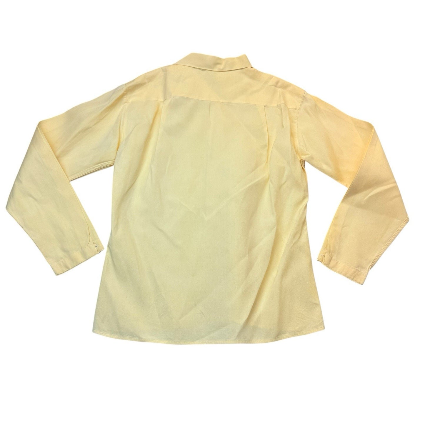 Vintage Perry Ellis Yellow Men's Button Down Shirt 100% Cotton Hong Kong