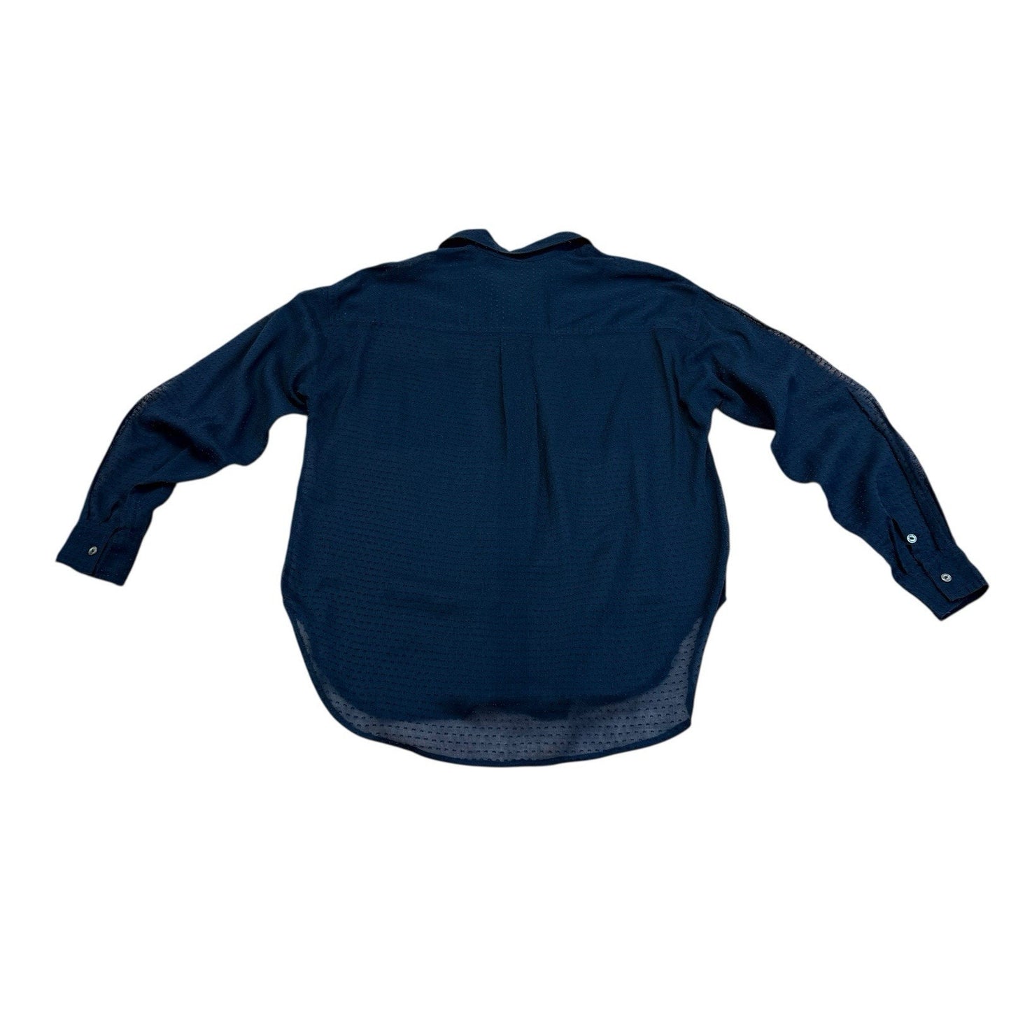 Vintage Bill Atkinson Navy Button-Up Front Women’s Size 10 Textured 90s