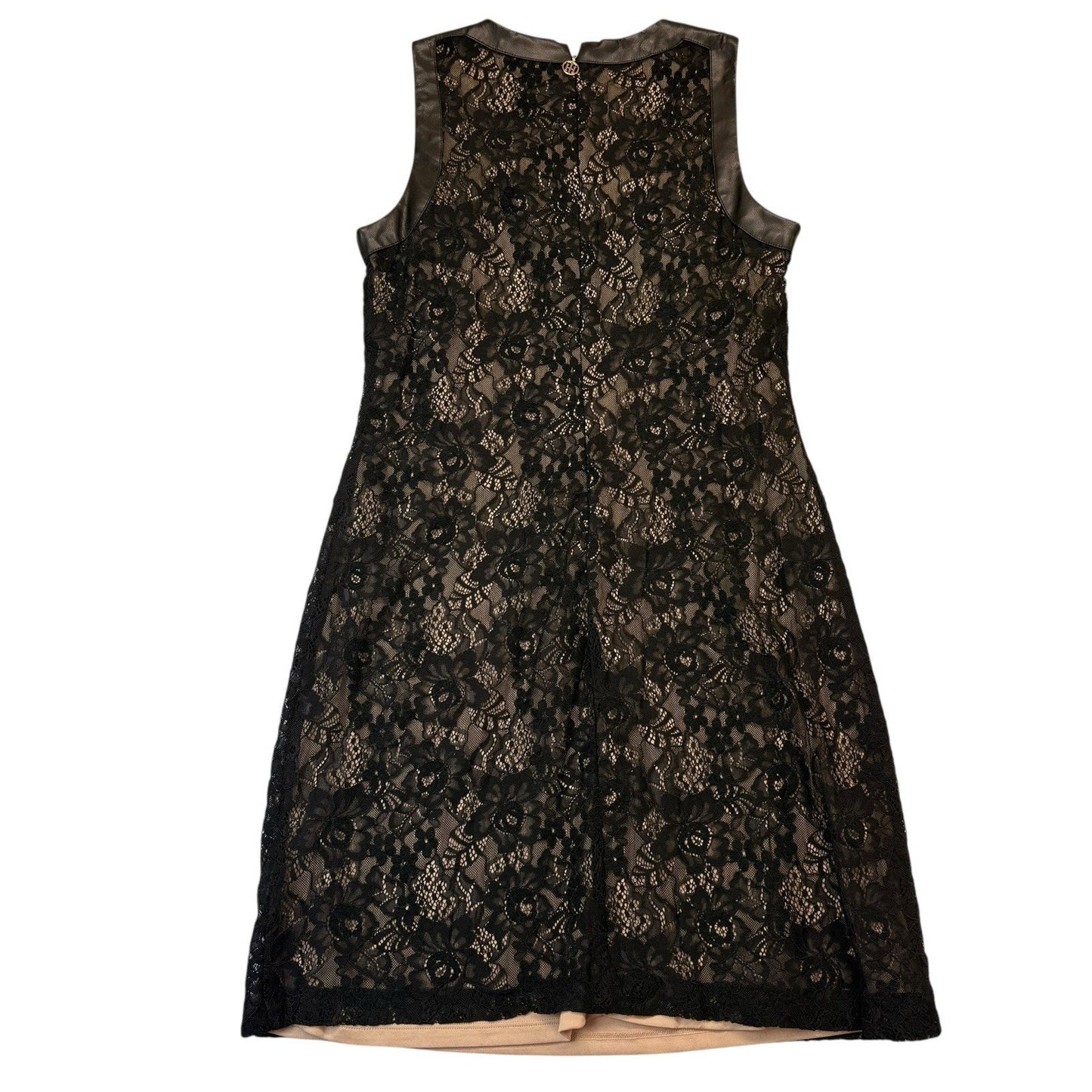 Tommy Hilfiger Black Lace Dress Size 8 Sheath Sleeveless Nude Lined NWT Women's