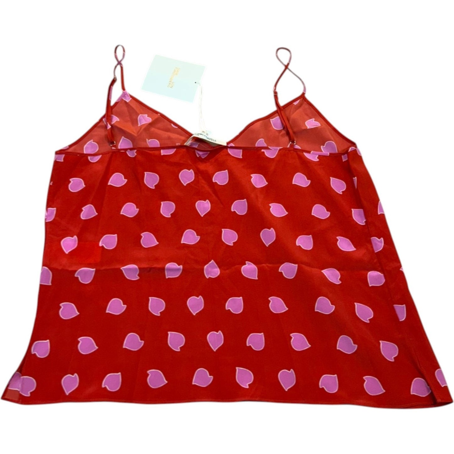 NEW Diane Von Furstenberg Women's Size 14 Spaghetti Strap V-Neck Blouse 100% Silk
