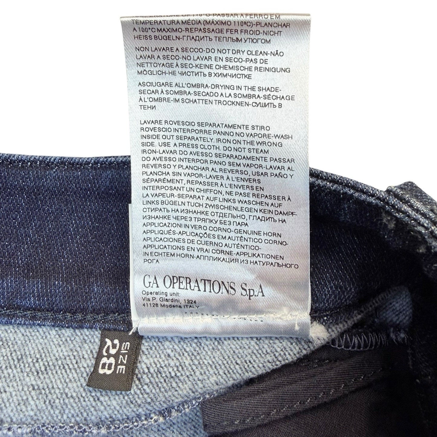 Giorgio Armani Jeans Size 28 Dark Wash Straight Leg Made Italy Women's