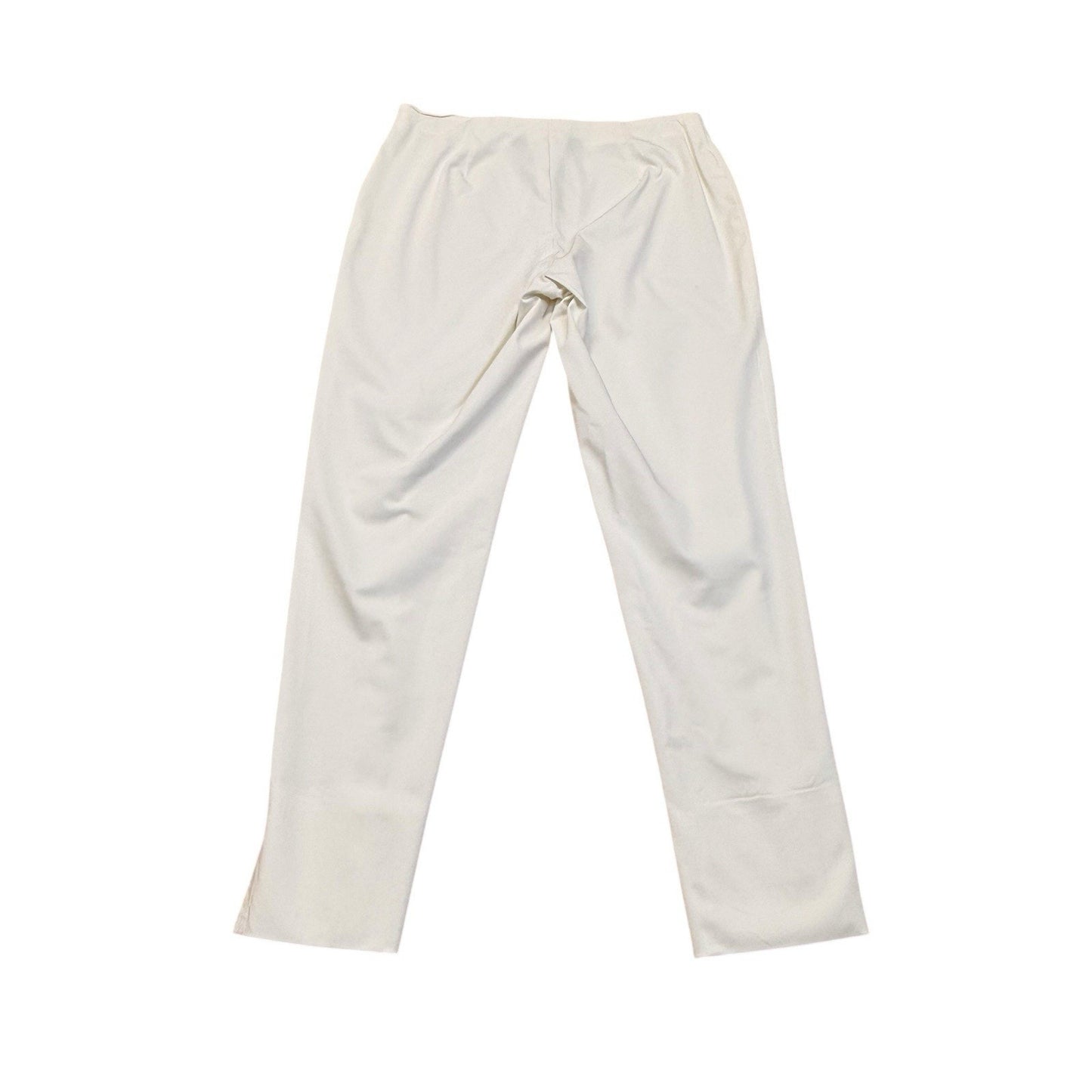 Doncaster Collection White Stretch Ankle Pants Size 2 Career Slim Women's