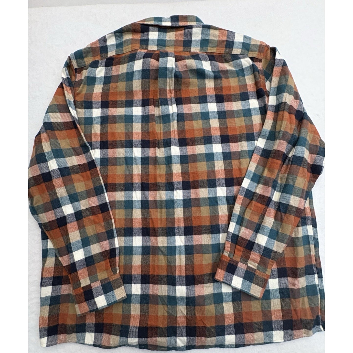 New ROWM Men's Big & Tall Button Down Shirt size 3XT Multicolor Plaid Collared L/S