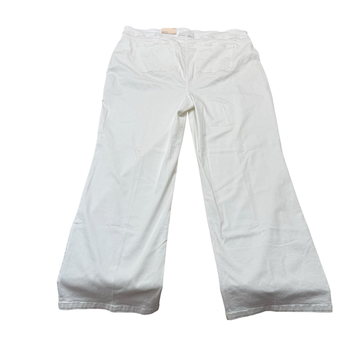 NYDJ Women’s Size 24W White Jeans Lift Tuck Stretch Wide Leg NWT