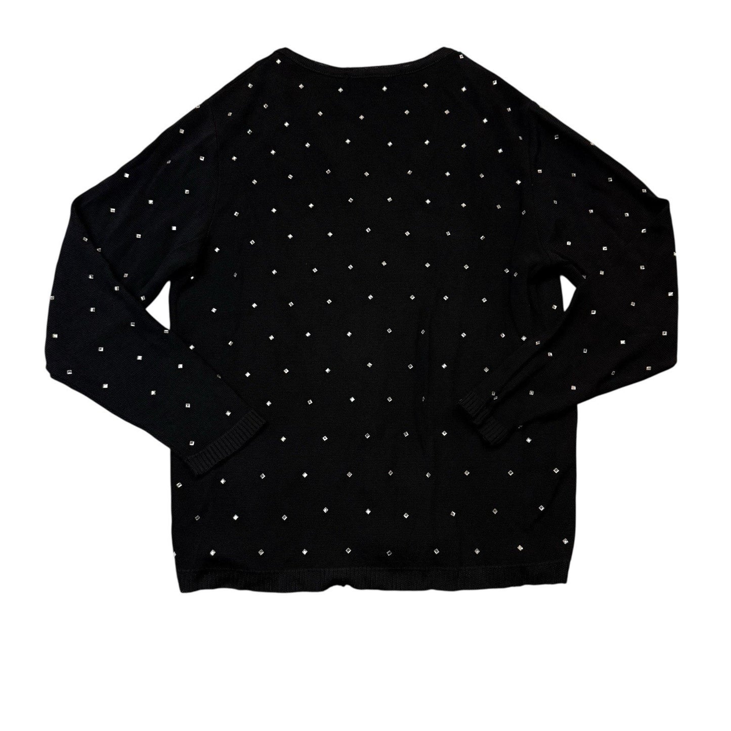 Vintage French Rags Black Studded Cardigan Women's Size 1 Made USA