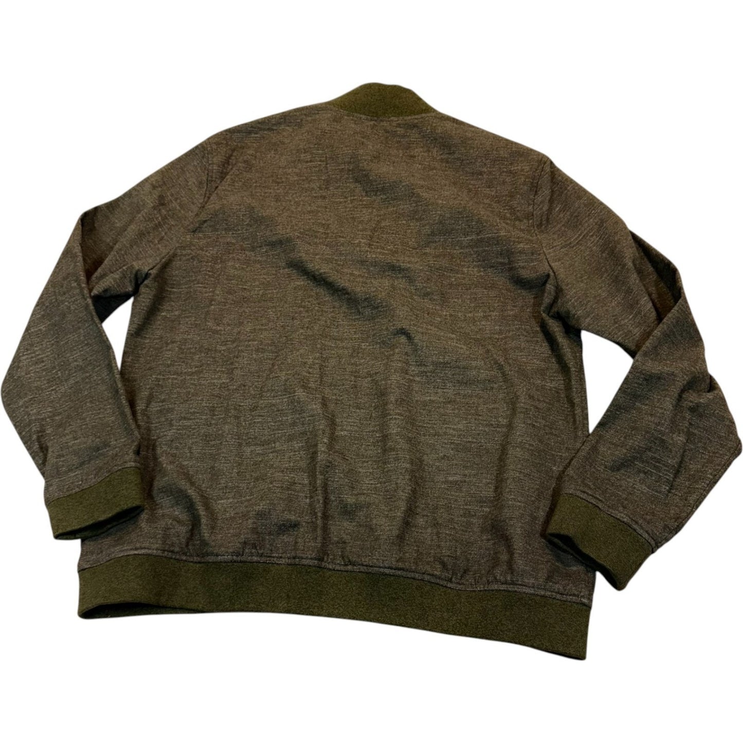 Johnnie-O Men’s Size Large Olive Green Button Front Bomber Jacket Casual Classic