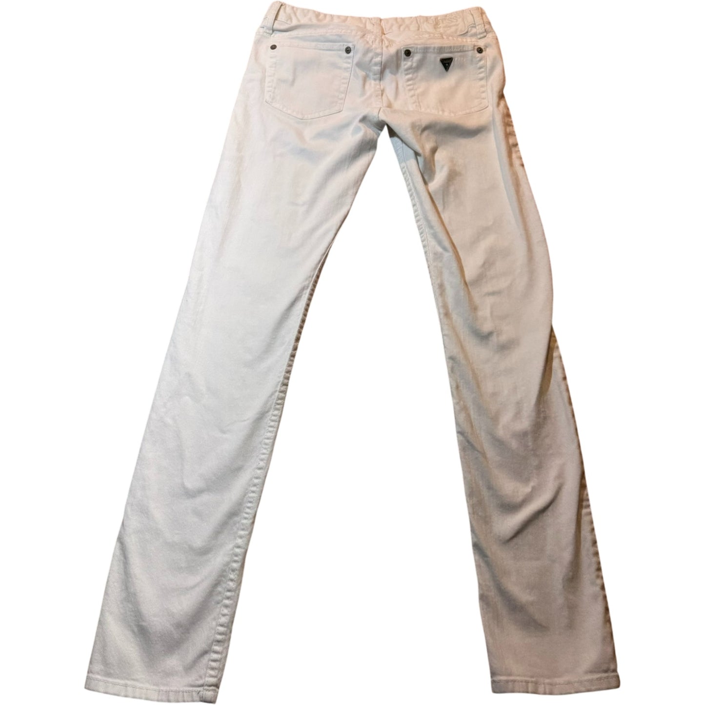 Vintage GUESS Y2K White Skinny Jeans Women’s Size 27 Early 2000s
