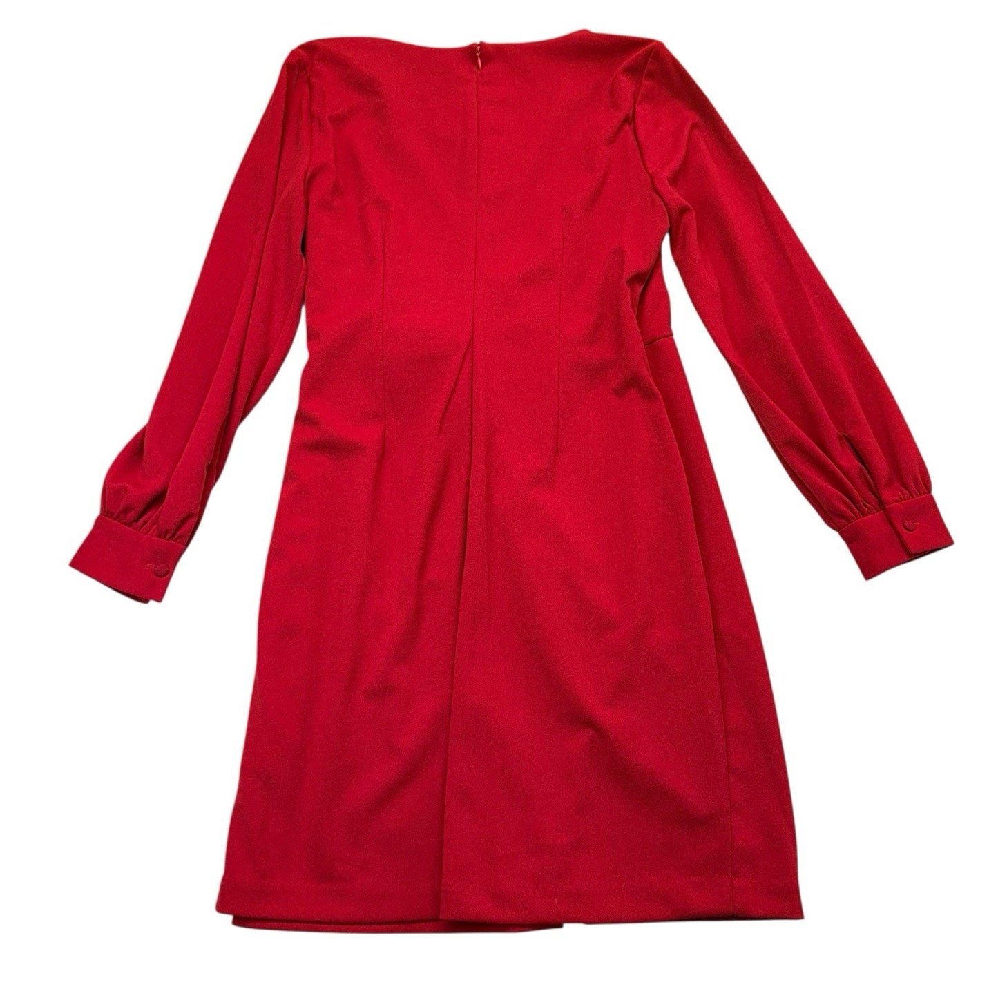 DKNY Red Wrap Dress Long Sleeve Twist Front NWT Size 12 Women's