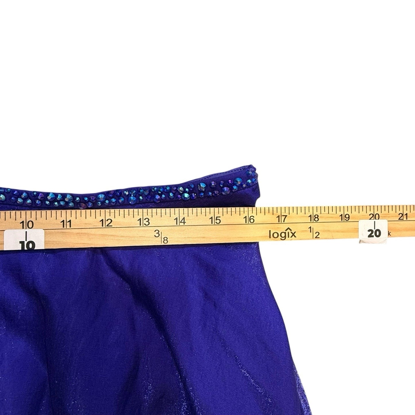 La Femme Women’s Size 12 Royal Blue Two-Piece Beaded Formal Prom Dress Long Gown