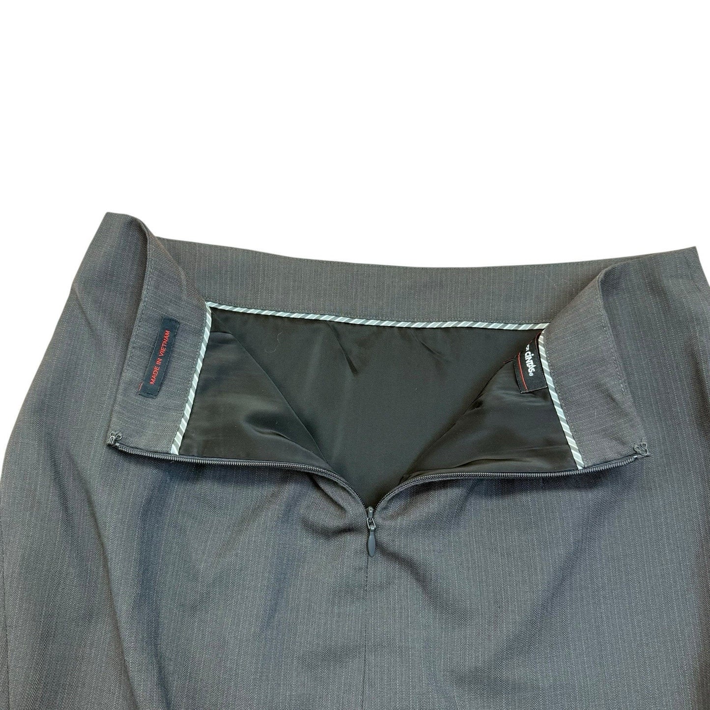 Vintage Anne Klein II Skirt Suit Women's 2 Tailored Blazer Pencil Skirt Gray 90s
