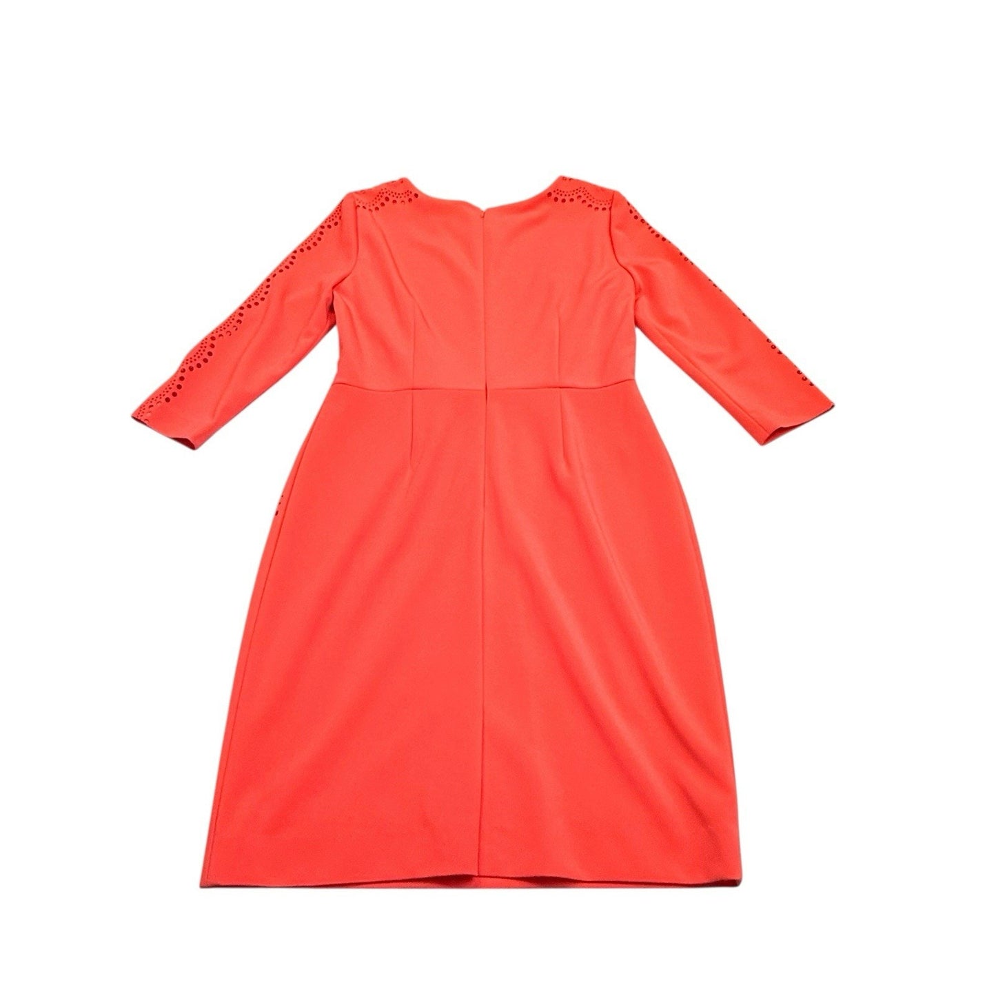 Antonio Melani Coral Eyelet Sheath Dress 3/4 Sleeve Size 12 Women's