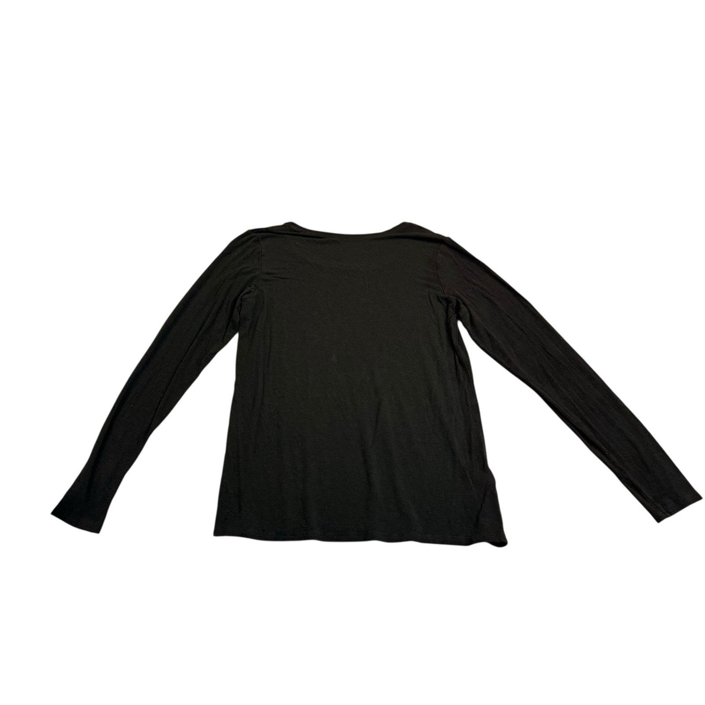 Eileen Fisher Black Long Sleeve Knit Top Women's Blouse SP