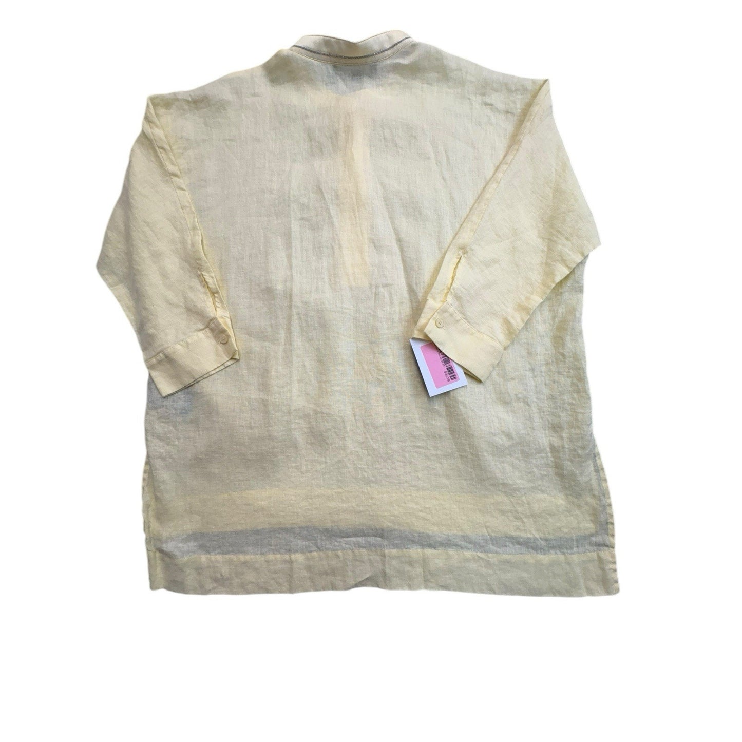 Lafayette 148 Women's Small Blouse Yellow New York Linen