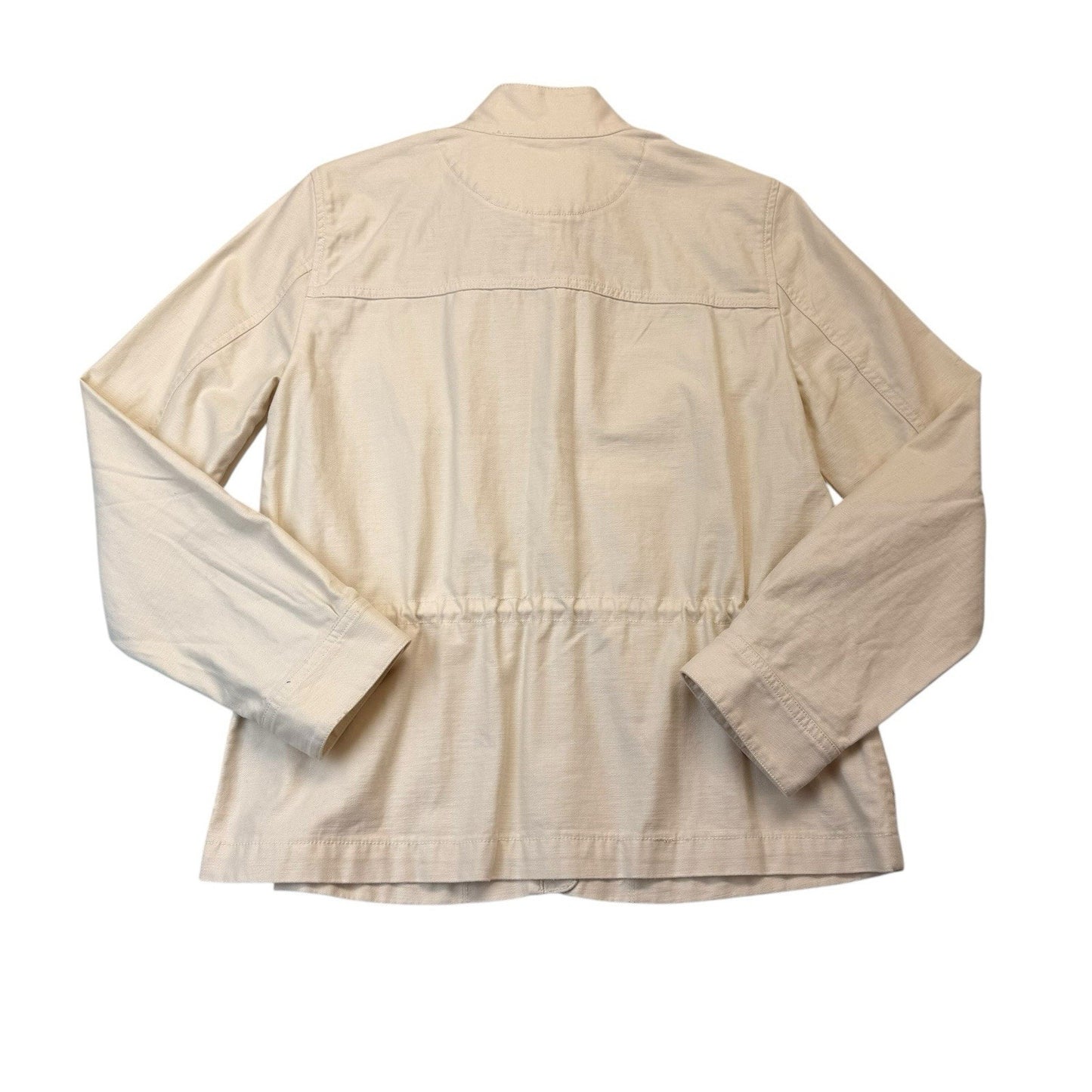 J.Crew Mercantile Utility Jacket Small Beige Zip Front MSRP $118 NWT Women's