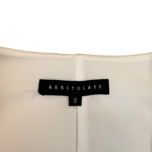 Abbey Glass Ivory Bell Sleeve Shift Dress Size Small Women's