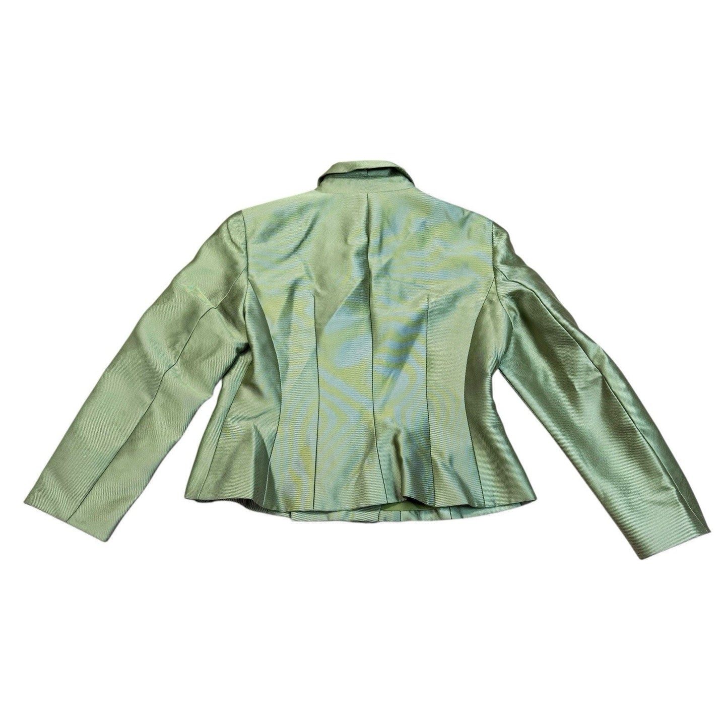Worth Petite Green Silk Blend Jacket & Halter Top Set Women’s Size 10