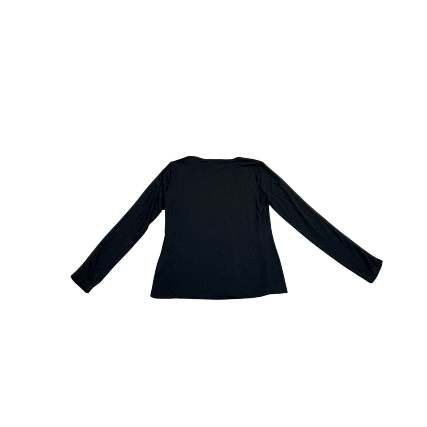 Doncaster Collection Black Long Sleeve Top Size M Women's Blouse