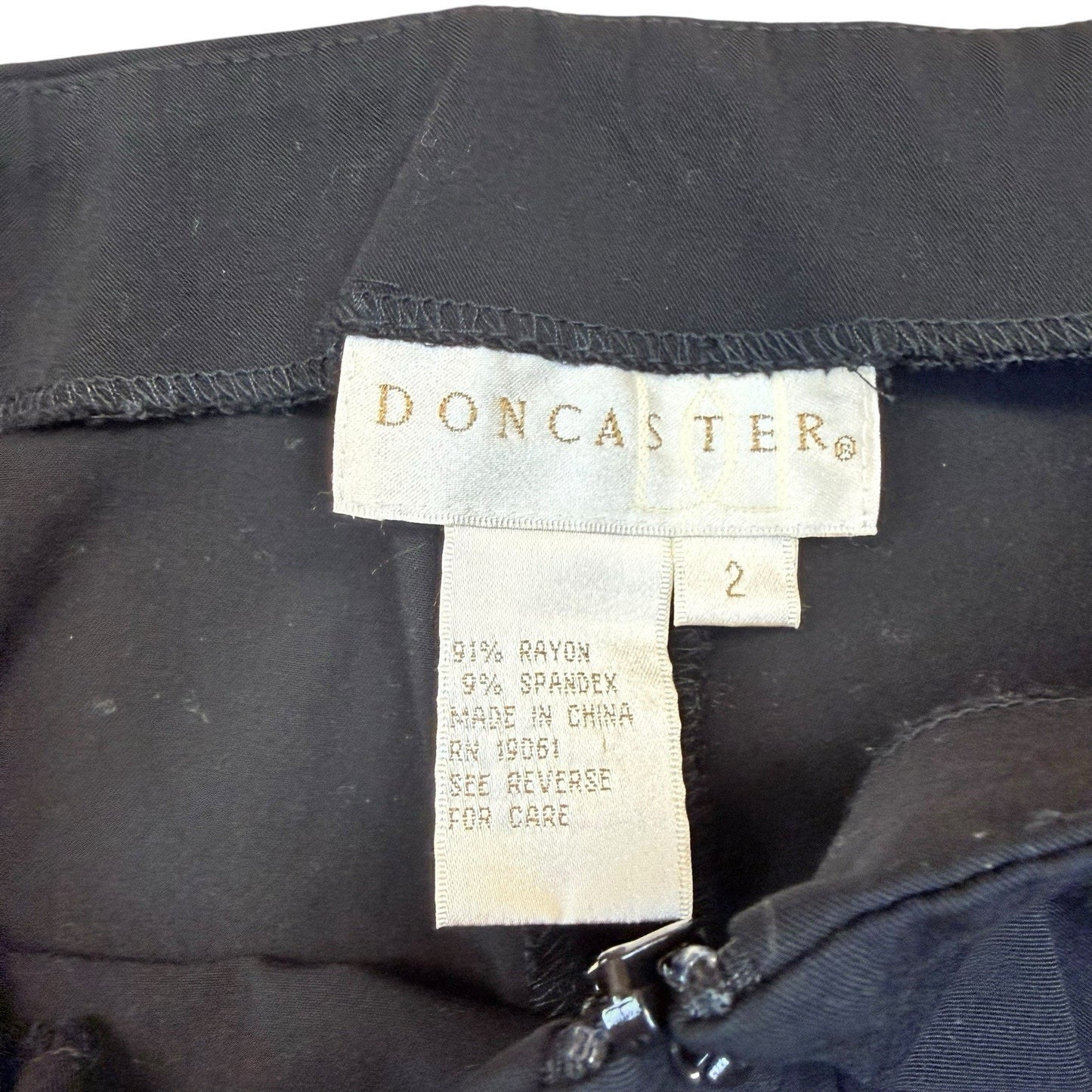 Doncaster Black Wide Leg Pants Women's Size 2 Flare Career Y2K