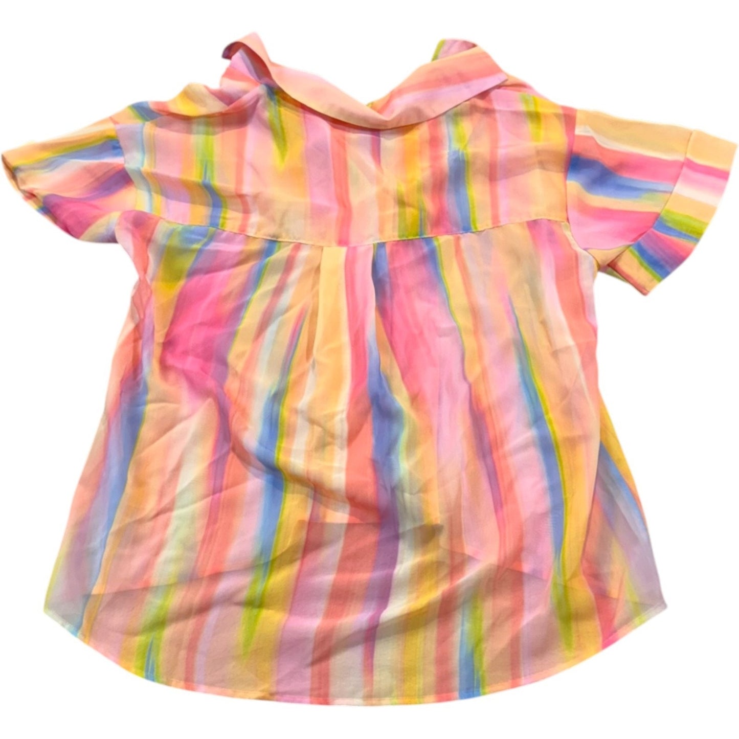 NEW Beach Bunny Women's Size Medium Sienna Beach Collared Shirt 100% Polyester Blouse