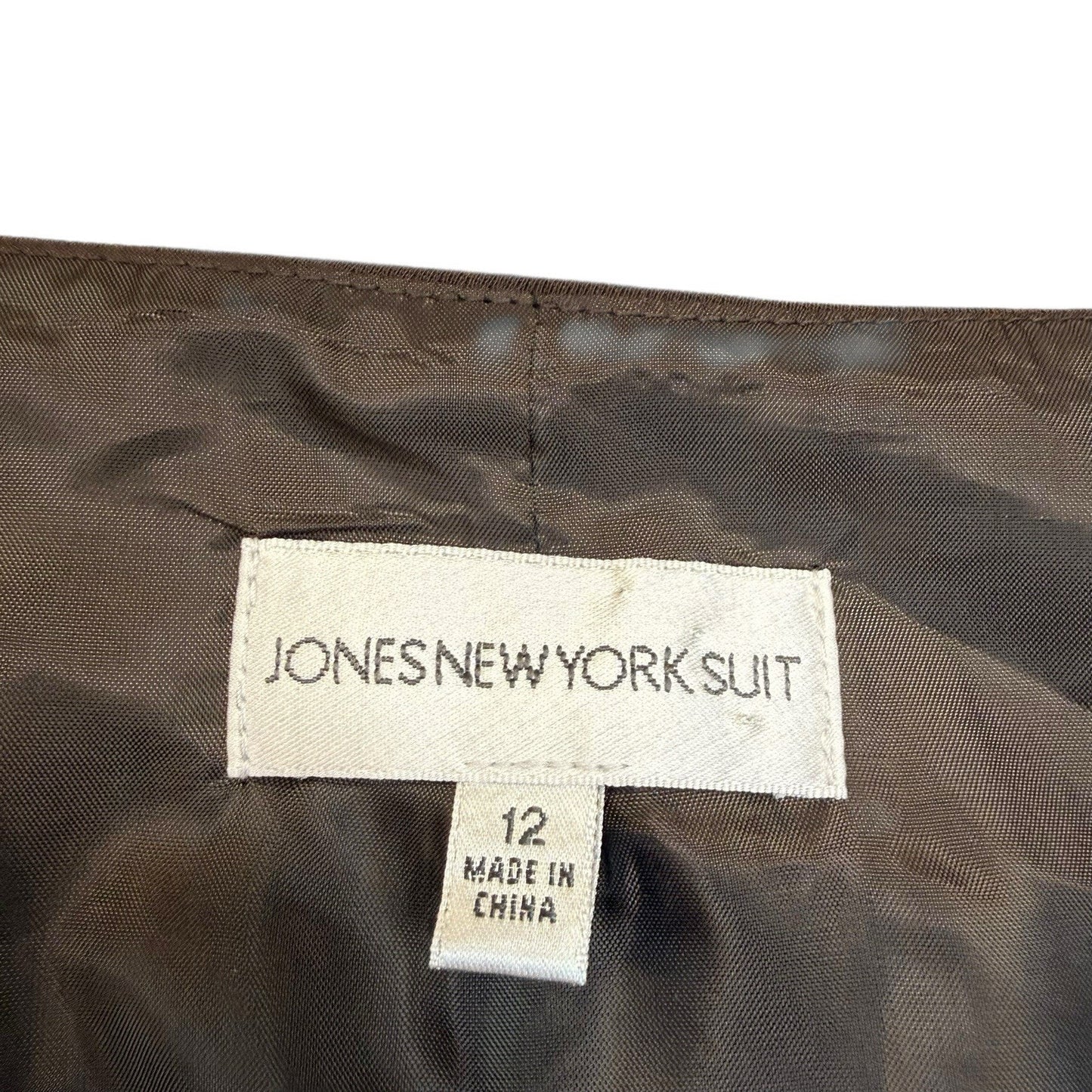 Y2K Jones New York Suit Black Sleeveless Top Skirt Set Women's 12 Minimalist