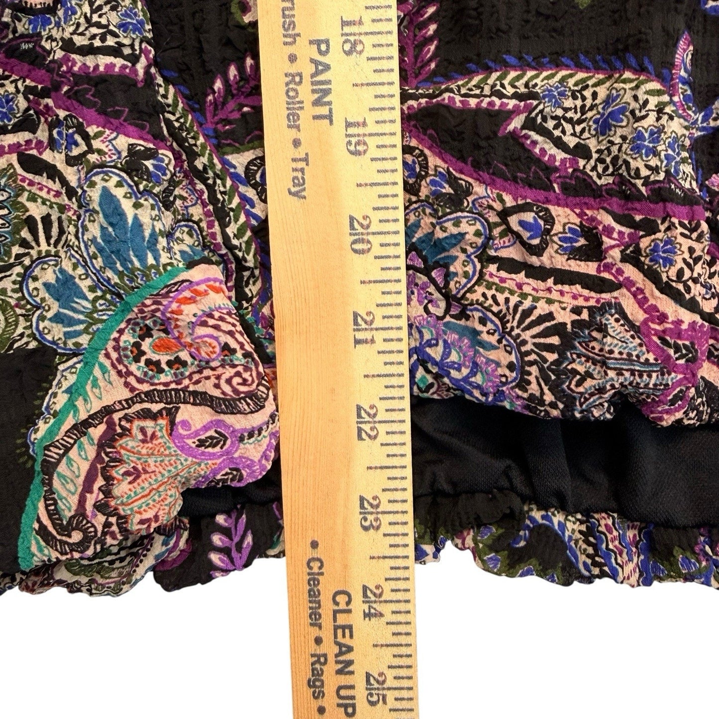 Karen Kane Paisley Blouse Large Majestic Magenta NWT $159 Women's