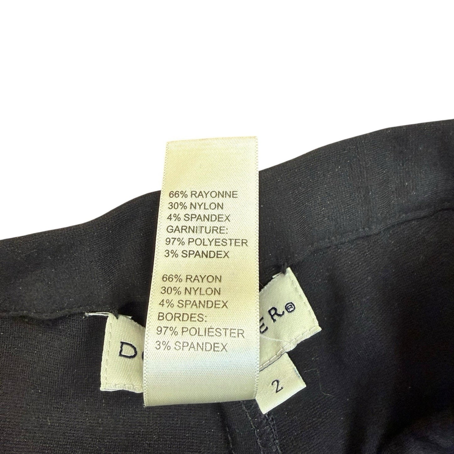 Doncaster Black Slim Leg Stretch Pants Women's Size 2 Tailored Trousers