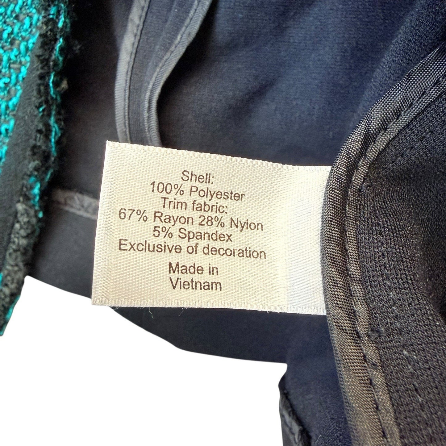 Lane Bryant 14/16 Teal Black Belted Peplum Jacket Women's