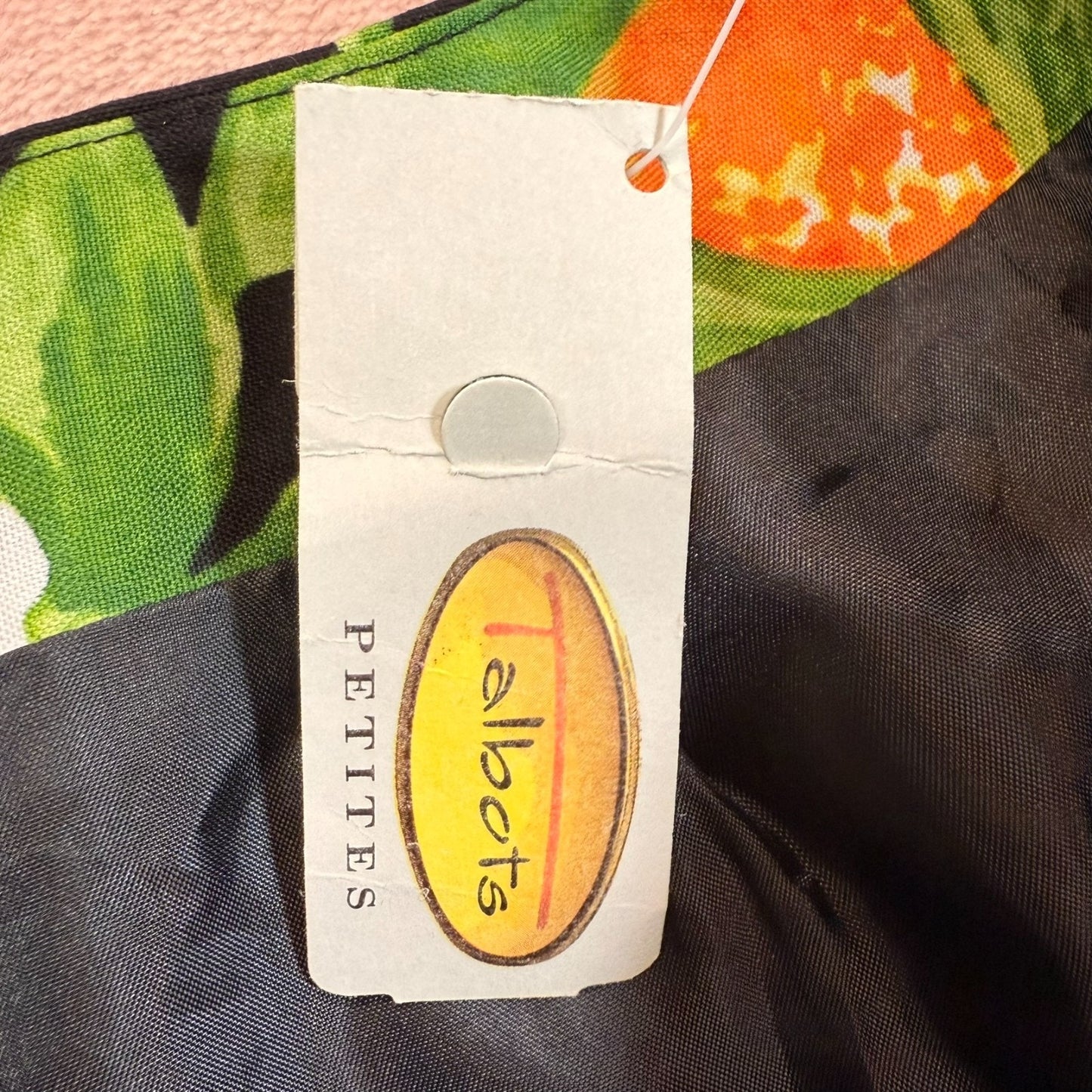 Talbots Petites Lemon Print Pants Women's 4P NWT Cotton Stretch Y2K Cotton Blend
