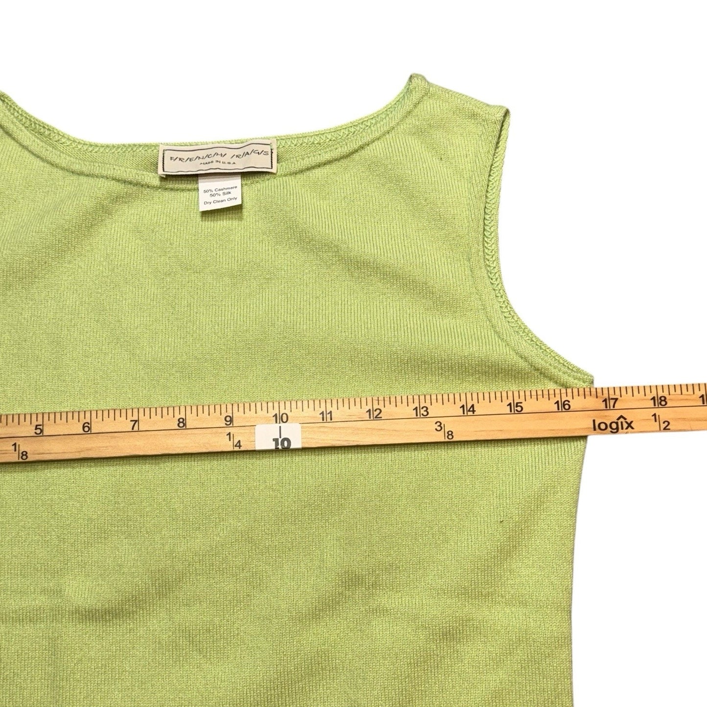 French Rags Women’s Cardigan & Tank Set Size M Green Knit Lightweight Cashmere