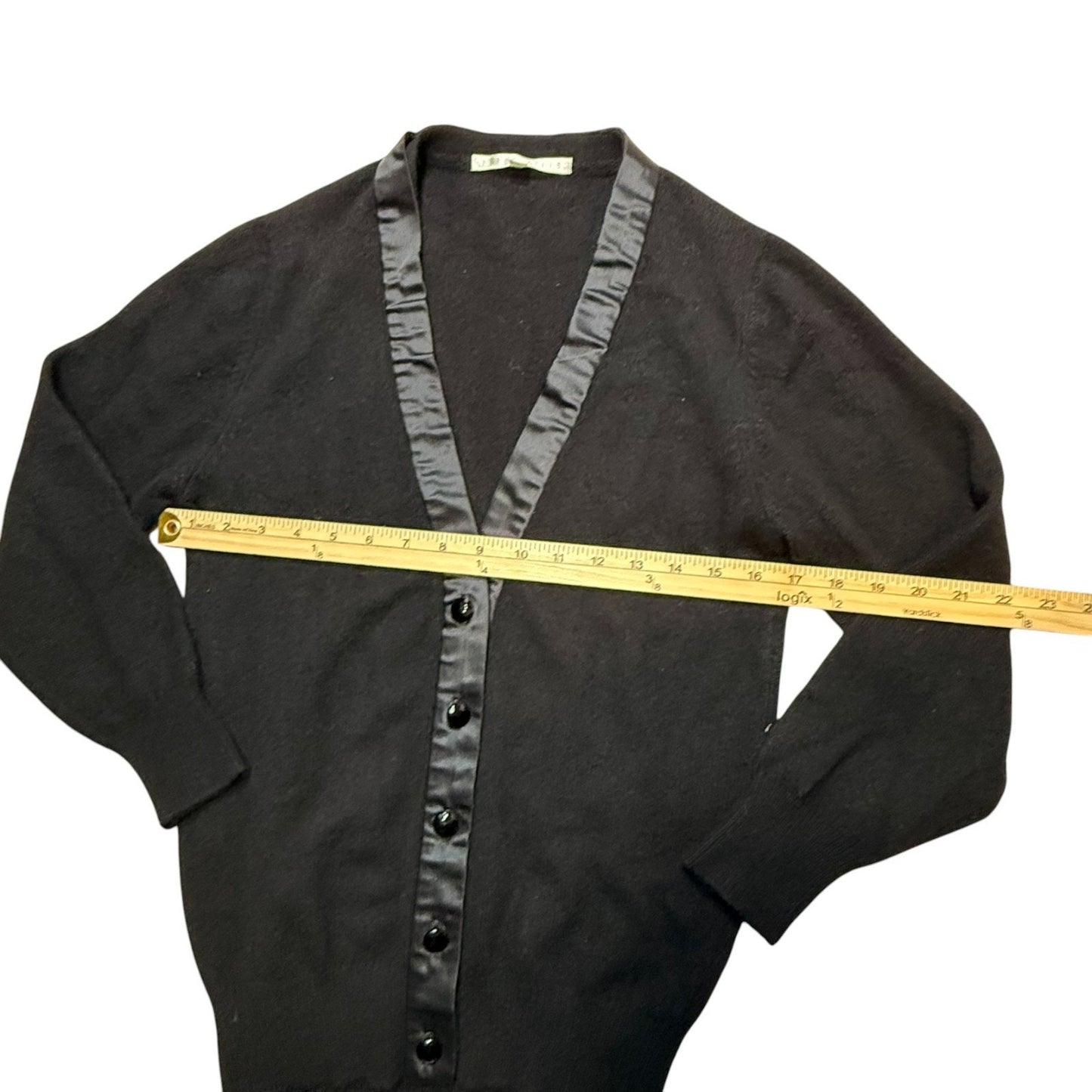 Vintage Perry Ellis Black Cashmere Cardigan Sweater Women’s Small