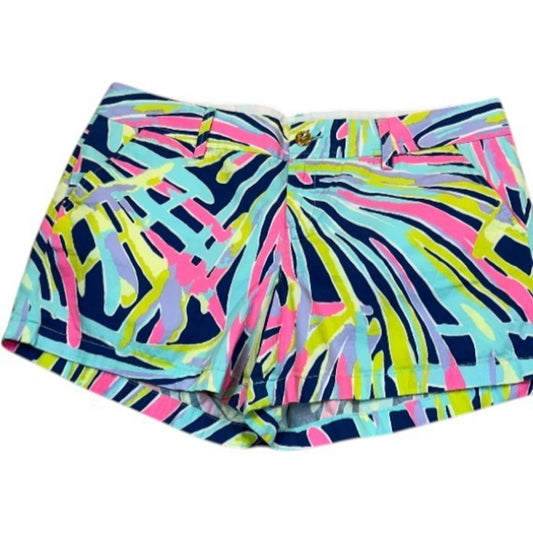 Lilly Pulitzer Women's Size 16 Vibrant Print The Callahan Shorts 100% Cotton
