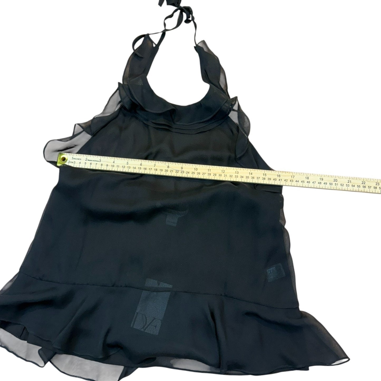 NEW Diane Von Furstenberg Women's Size Small Black Halter Blouse 100% Silk