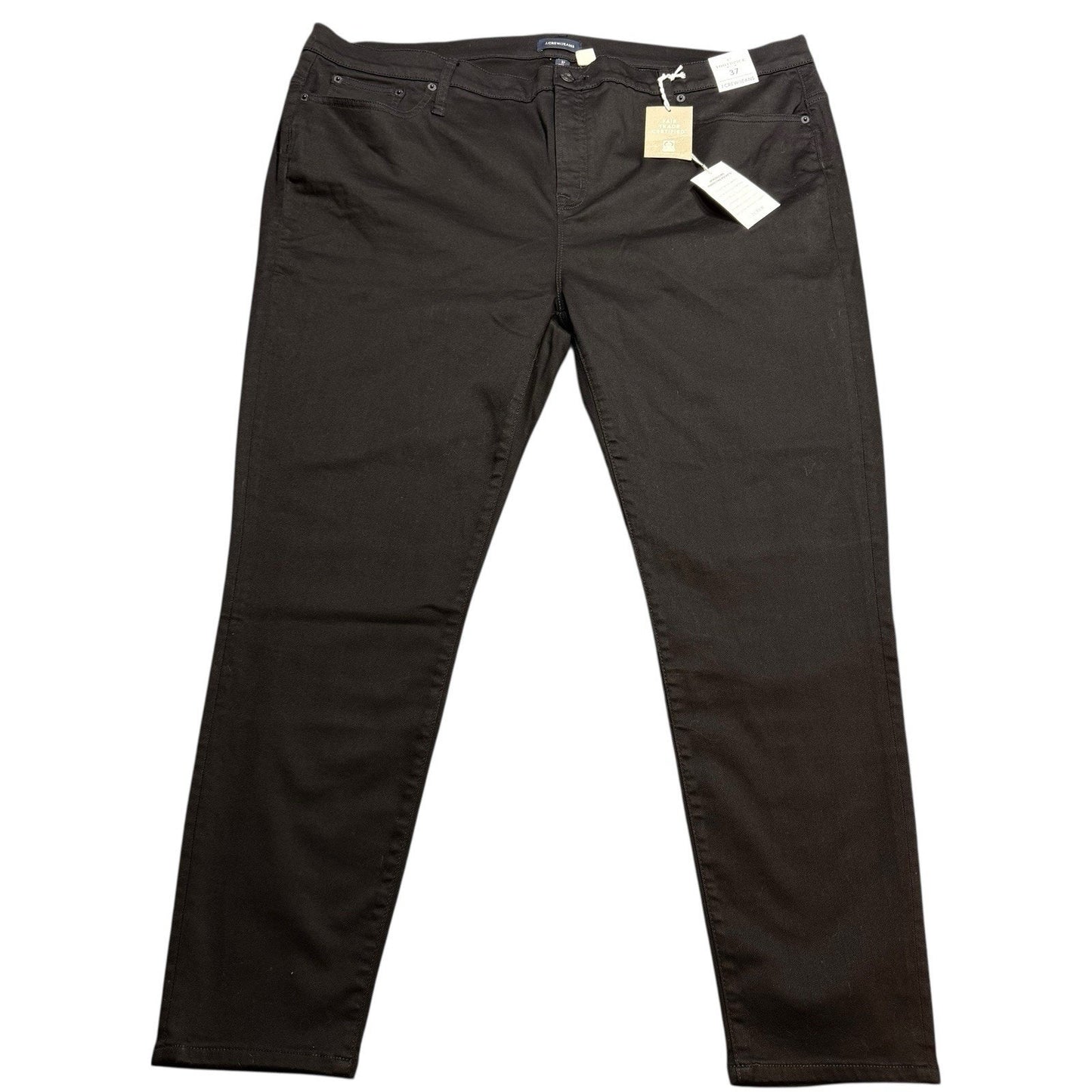 J.Crew Jeans Women’s Size 31 Tall Black Slim Straight Stretch Denim NWT