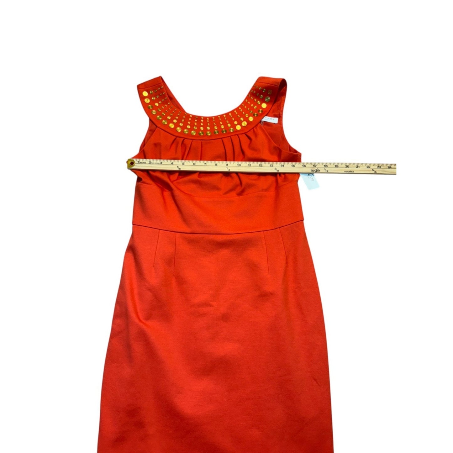 NEW Trinka Turk Women's Size 10 Orange Sleeveless Lined Sheath Dress Women's