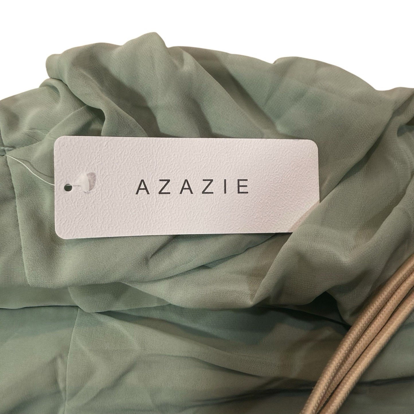 Azazie Dixie Bridesmaid Dress Sage Green Size A10 NWT Formal Gown Women's