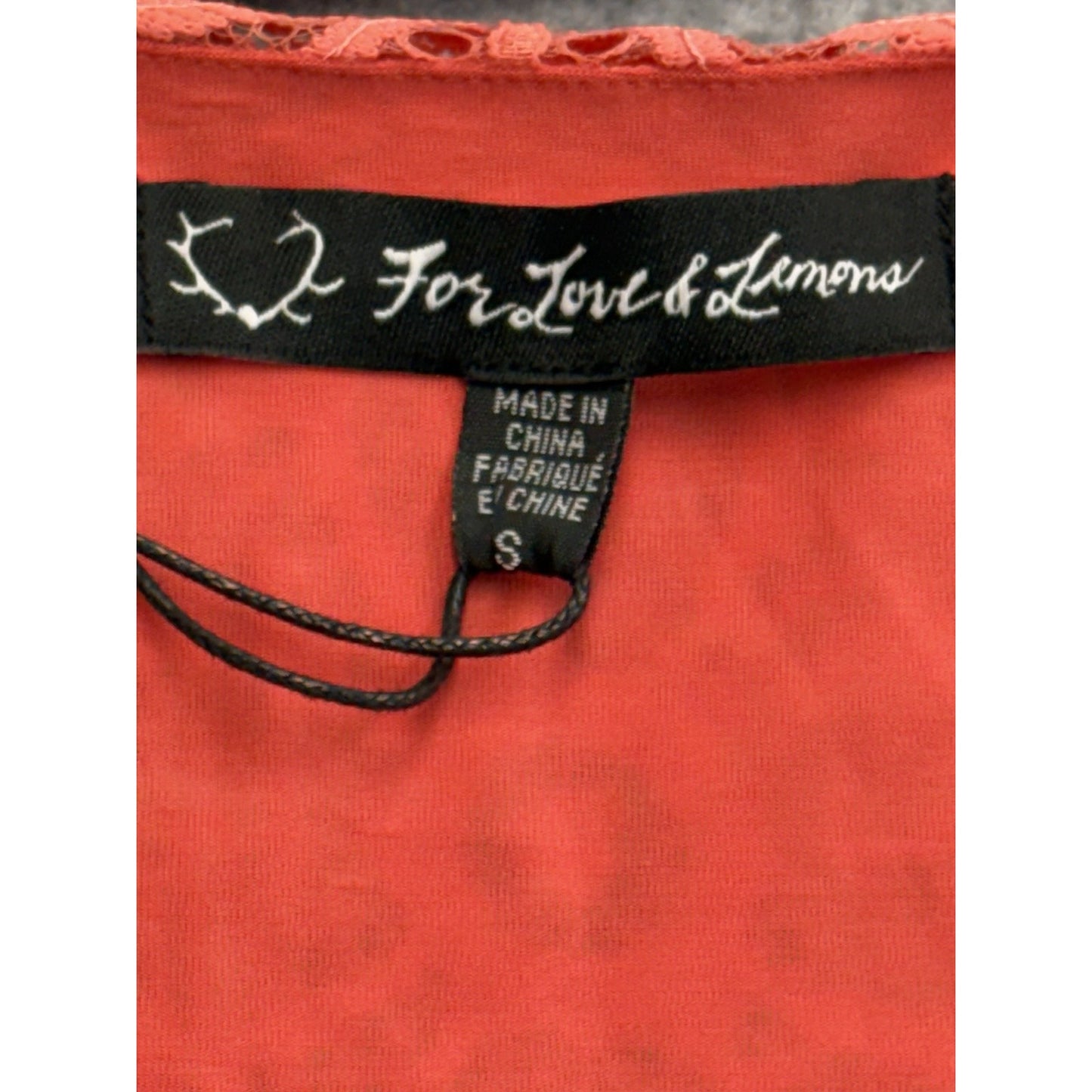 $246 For Love & Lemons Lyla Lace Coral Cocktail Dress Size Small NWT Women's