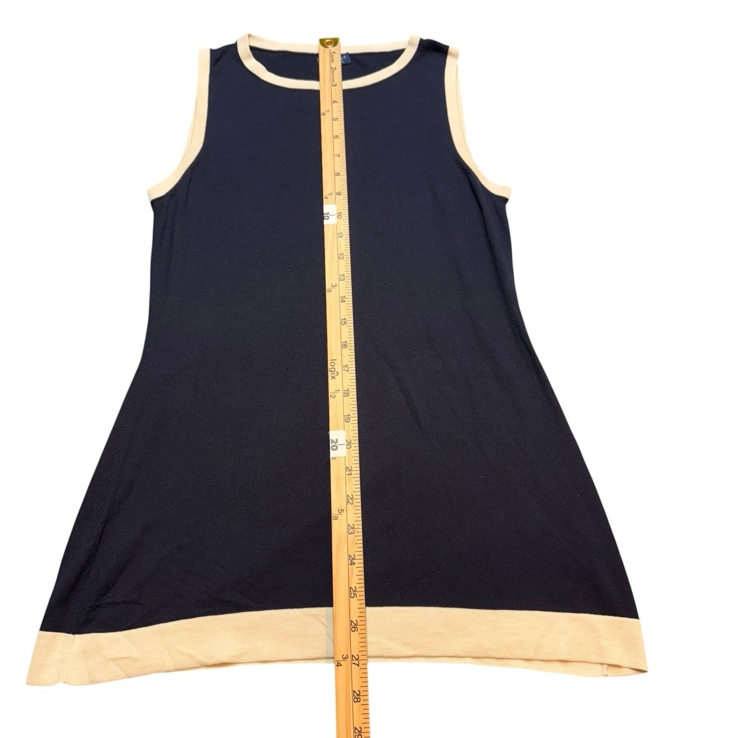 Doncaster Collection Women’s Black Cardigan & Tank Set Size Small Trim Gold Women's