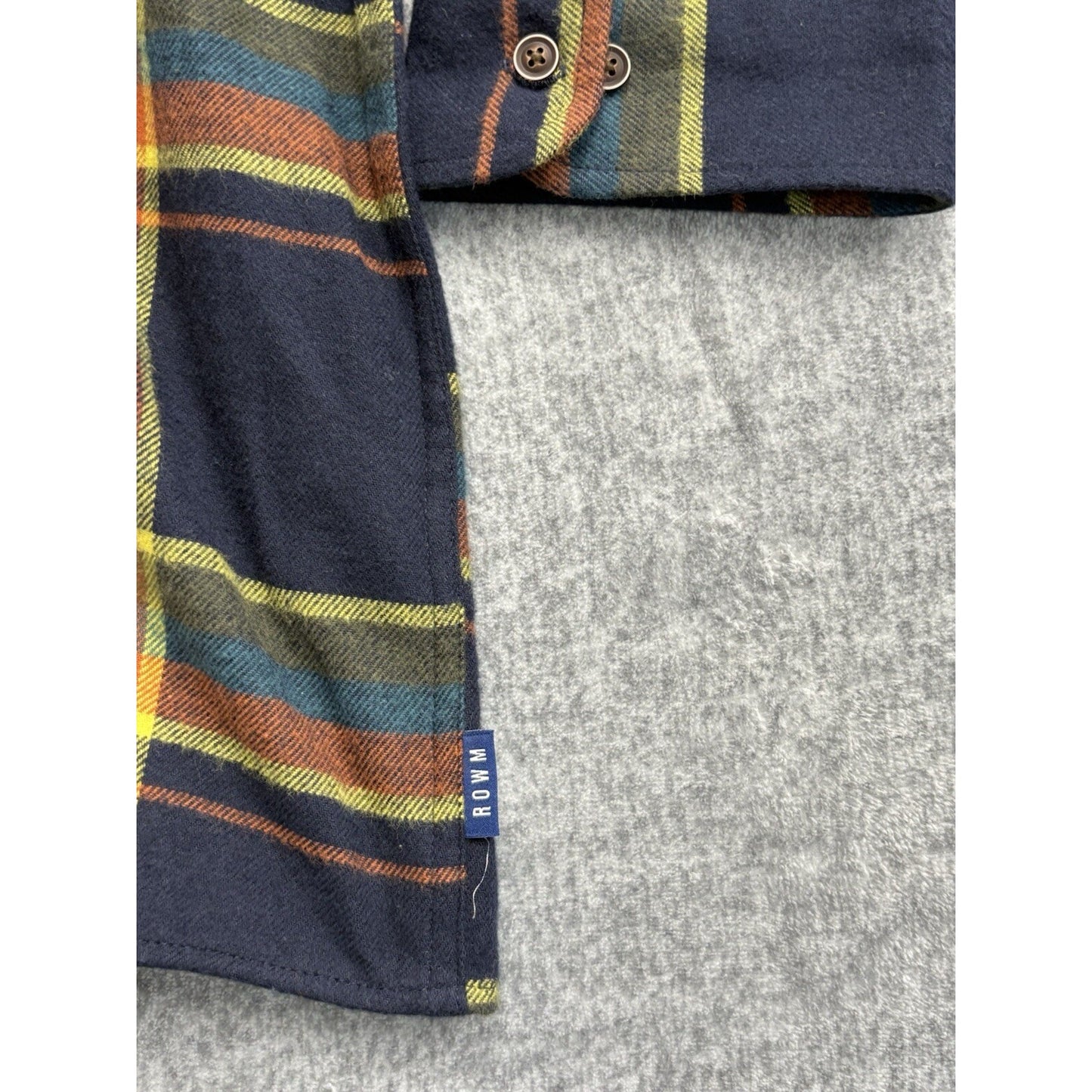 NWT's ROWM SOFT Portuguese Button Down Multi Men's Blue Shirt 4XT MSRP $89