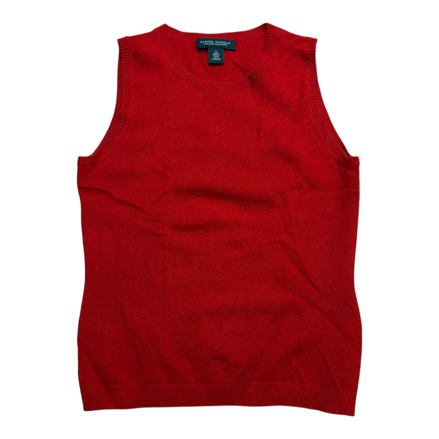 Vintage Banana Republic Italian Cashmere Sweater Vest Red Women’s Small