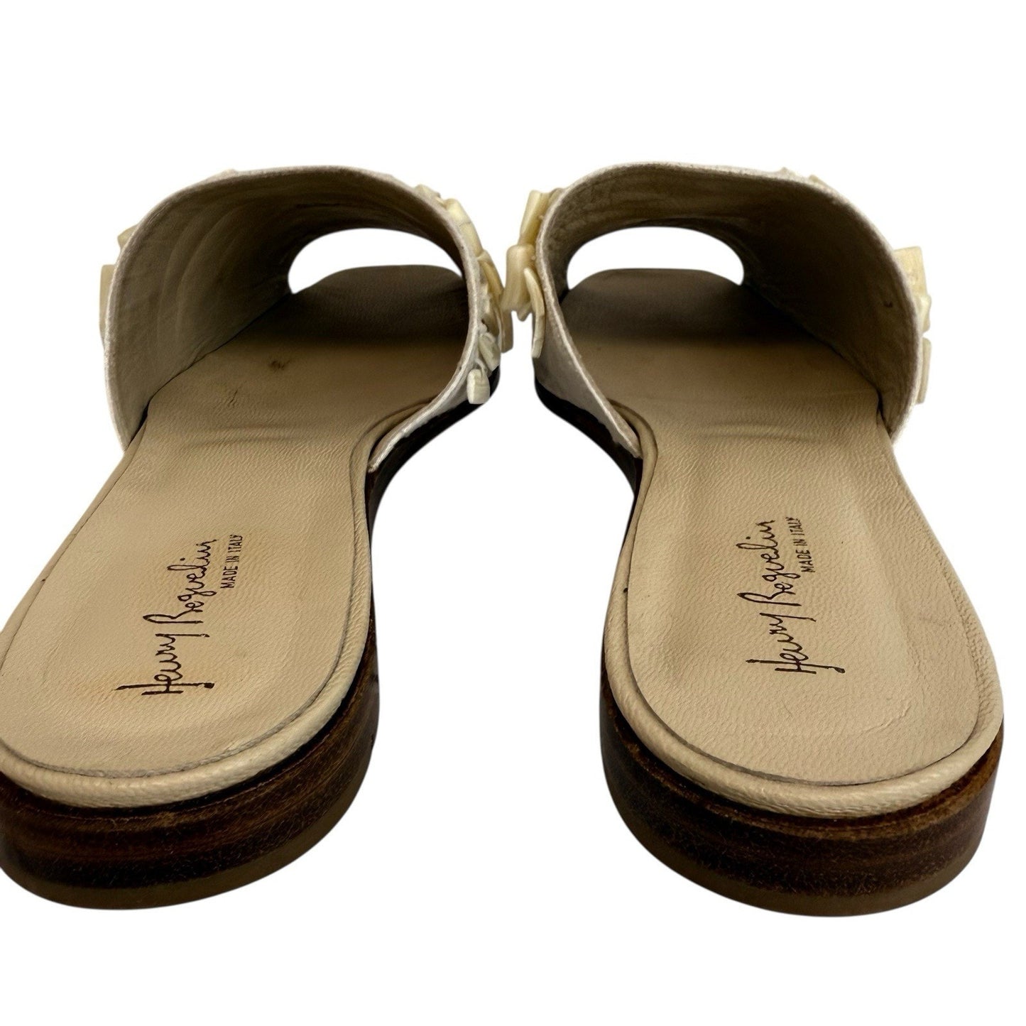 HENRY BEGUELIN Handcrafted Ivory Silk Embroidered Shoes Women’s EU 36.5 (US 6.5)