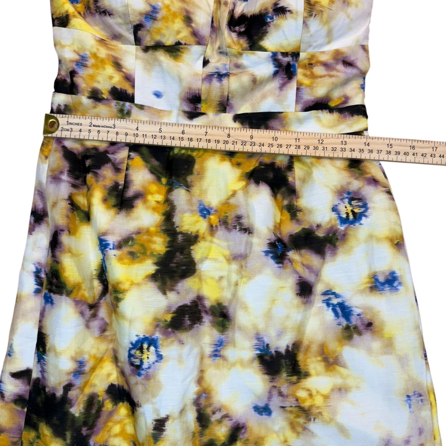 NEW J. Crew Women's Size 6 Abstract Tie-Dye Strapless Sweetheart Fit& Flare Dress