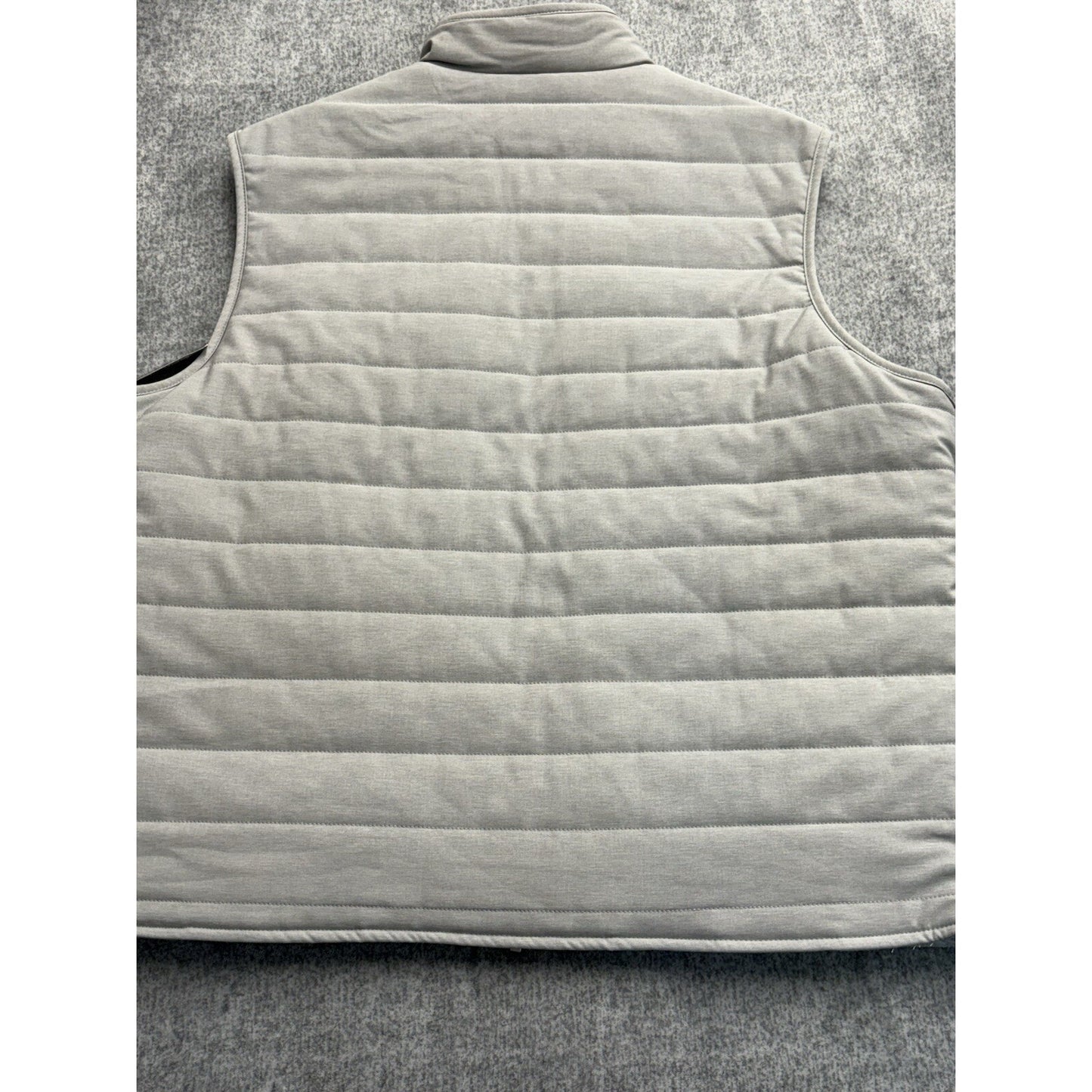 NWT Alfani Men's Stylish Heathered Quilted Zip Stand-Collar Gray Silver Size XL Vest