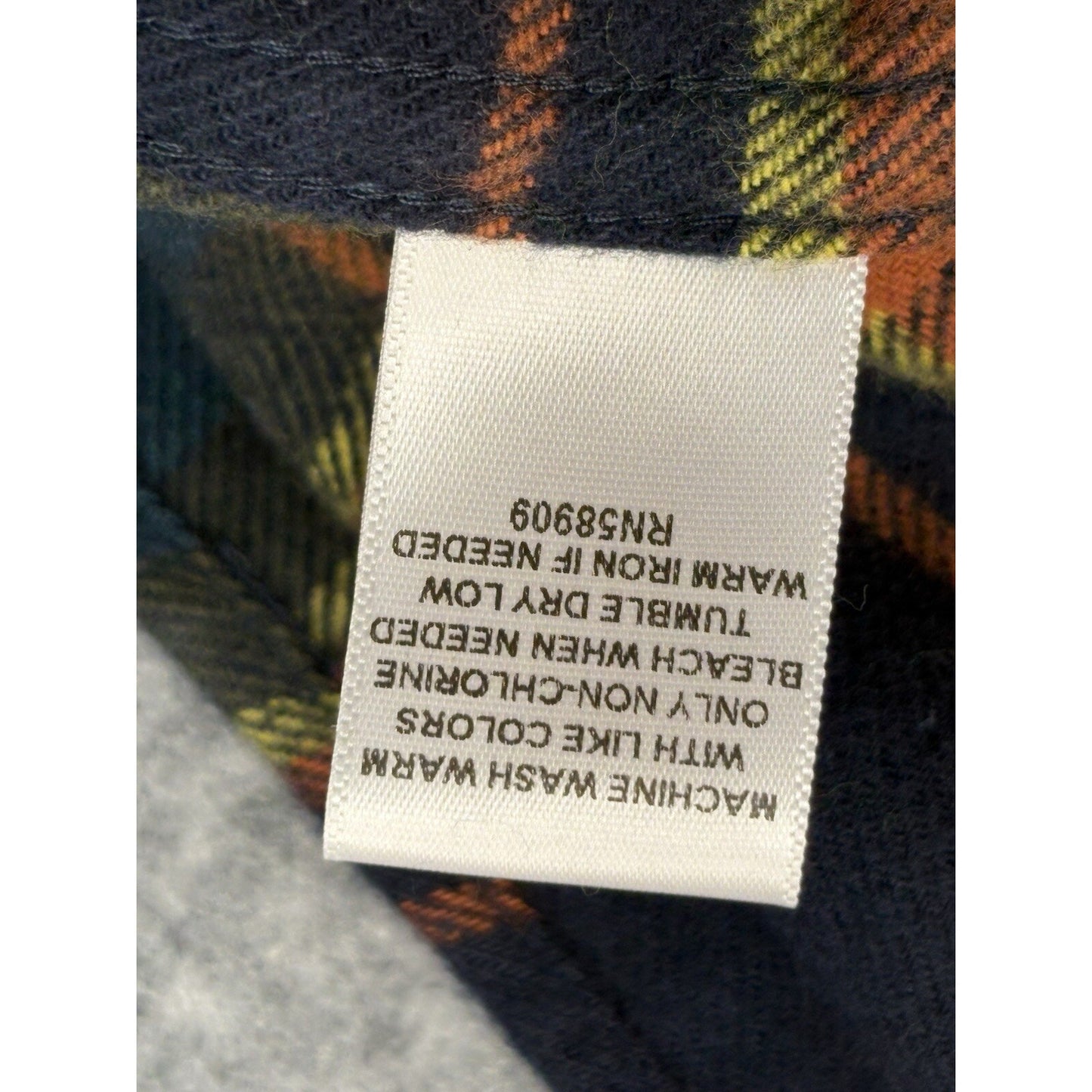 NWT's ROWM Portuguese Flannel Multi Orange, Blue, White Men's $89 Button Down