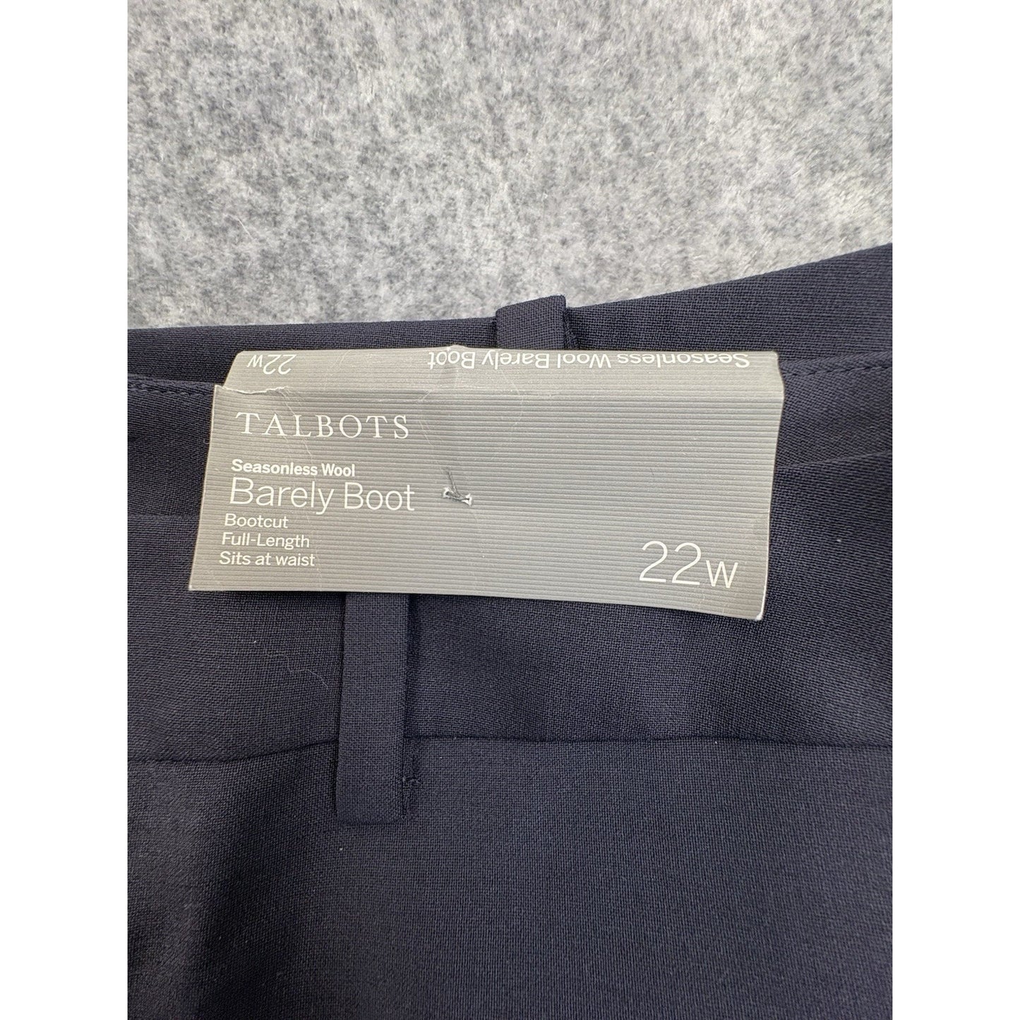New Talbots Women's 22W Pants Seasonless Wool Barely Boot Pants Size 22W Blue