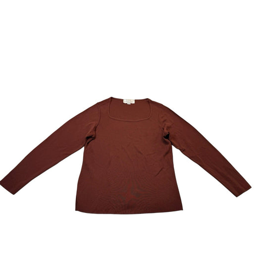 Vintage French Rags Brenda French Rayon Top Small Brown USA Women's Blouse
