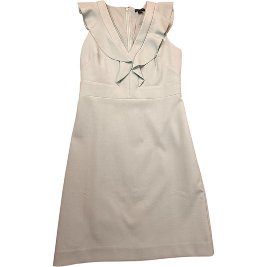 NWT Ann Taylor Women’s 0 Sage Ruffle Neck Sleeveless Sheath Dress Career Work
